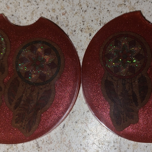 Set of 2 car coasters - Picture 2 of 3